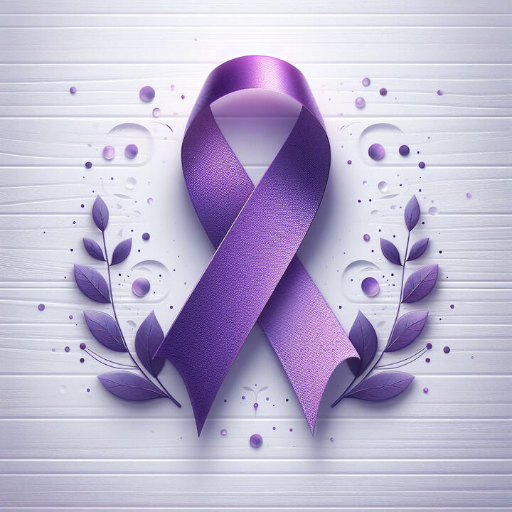 Lipoedema awareness ribbon - purple