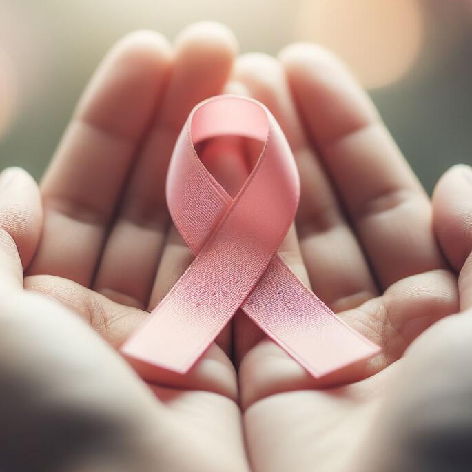 Breast cancer ribbon - cancer treatment support